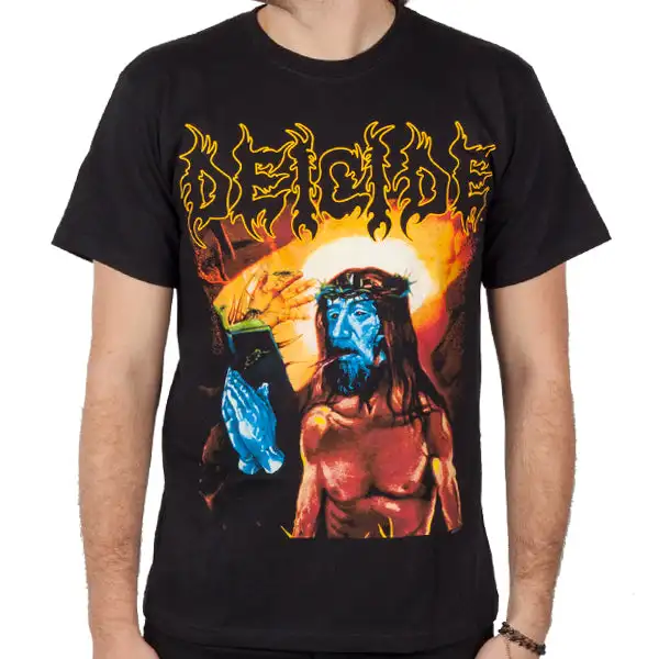 Hot Deicide Band Grafik-Baumwoll-T-Shirt Unisex Sommer Kurzarm Mode Marken-T-Shirt Luxus Casual Vintage Retro Top Image