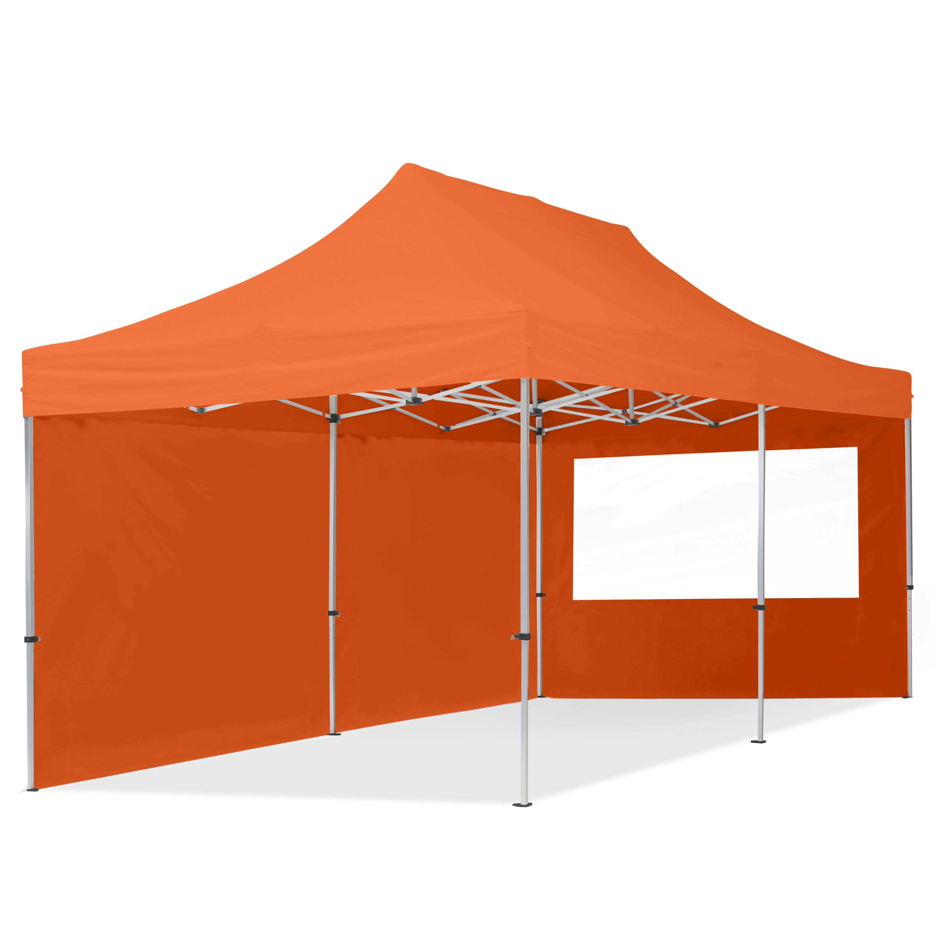 3x6m Aluminium Faltpavillon, inkl. 2 Seitenteile, orange - (59028) Image