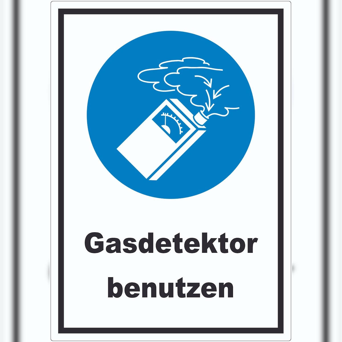 HB-Druck Gasdetektor benutzen Aufkleber A9 (37x52mm) Image