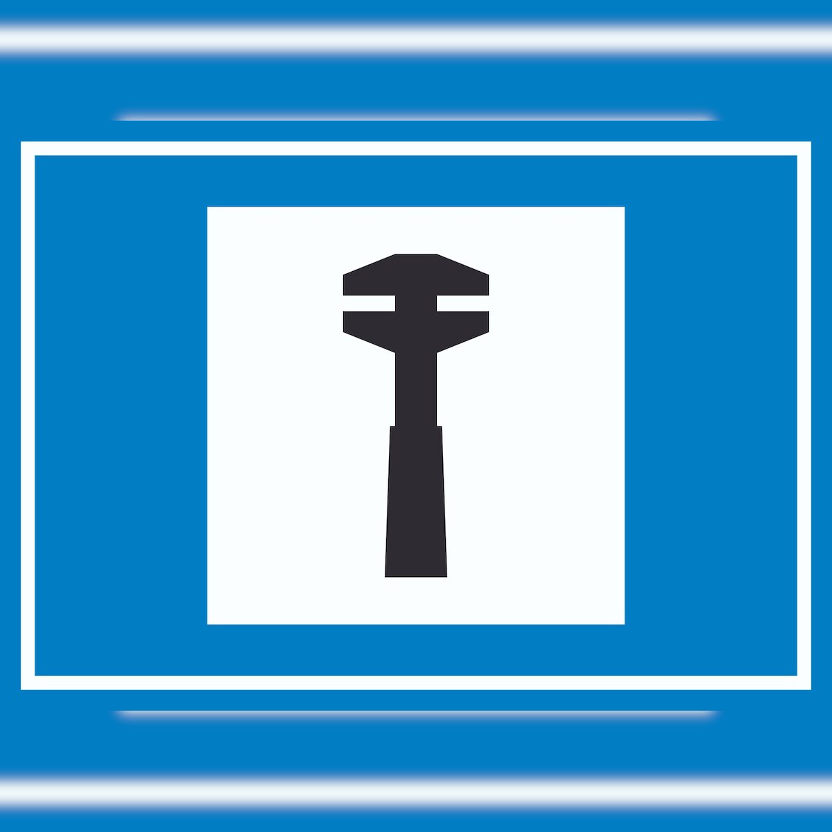 HB-Druck Pannenhilfe Symbol Schild A6 Rückseite selbstklebend Image