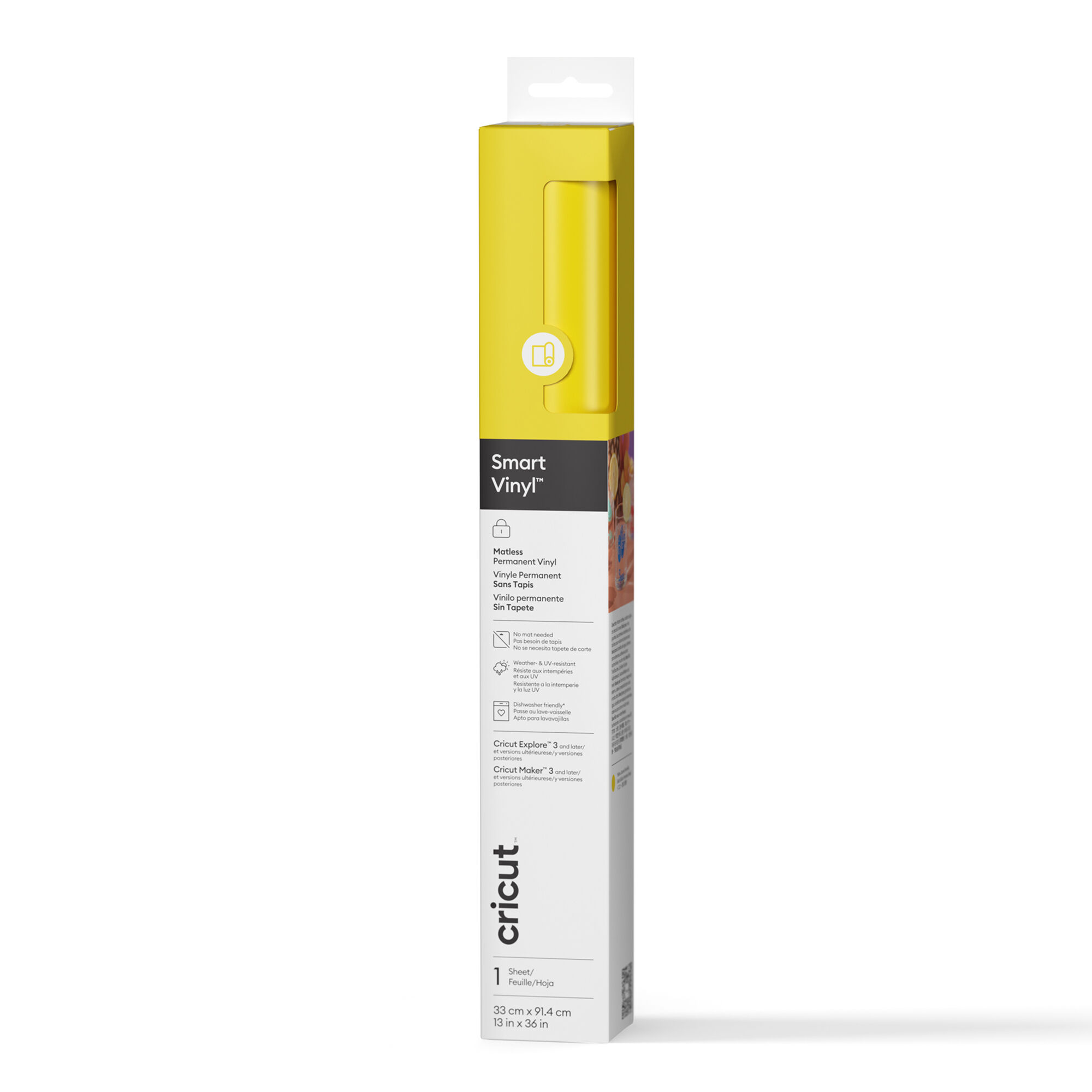 Cricut Smart Vinyl | Permanent | 3 ft | Yellow