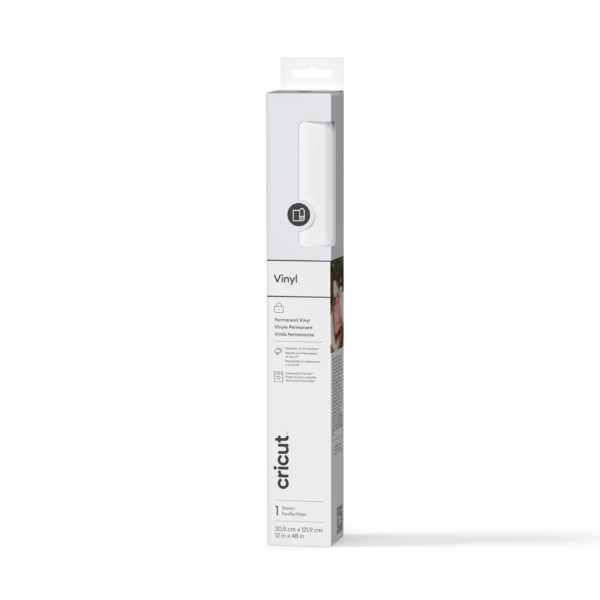 Cricut Matte Vinyl | Permanent | 4 ft | White