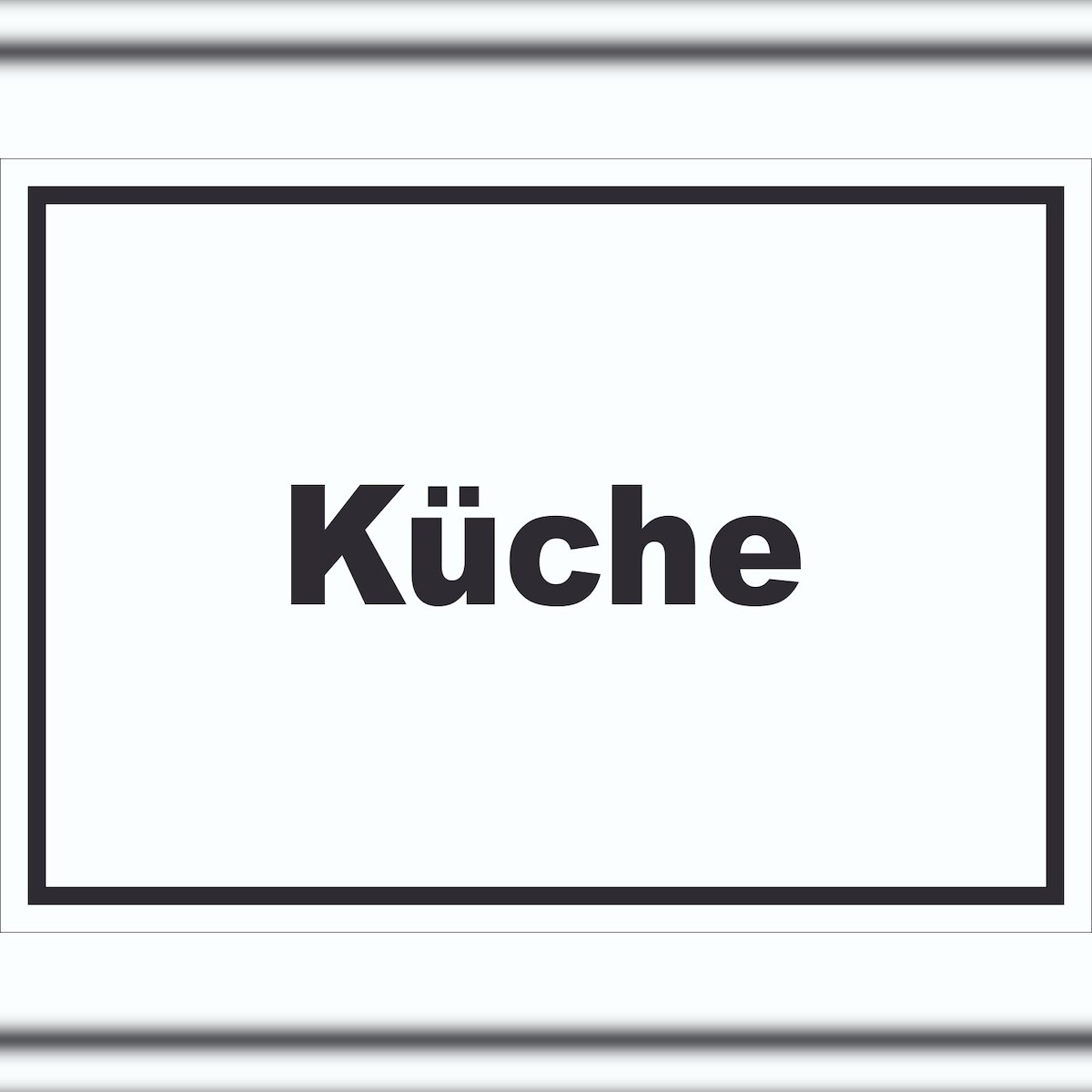 HB-Druck Küche Schild mit Text Kitchen cucina waagerecht A1 (594x841mm) Image