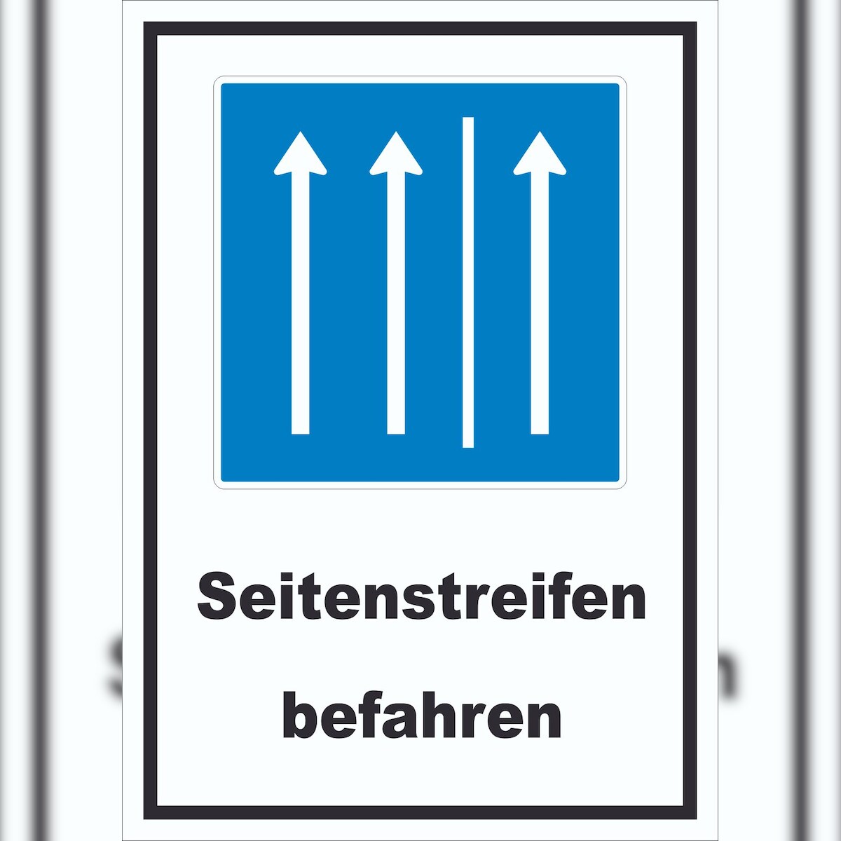 HB-Druck Schild Seitenstreifen befahren A5 (148x210mm) Image