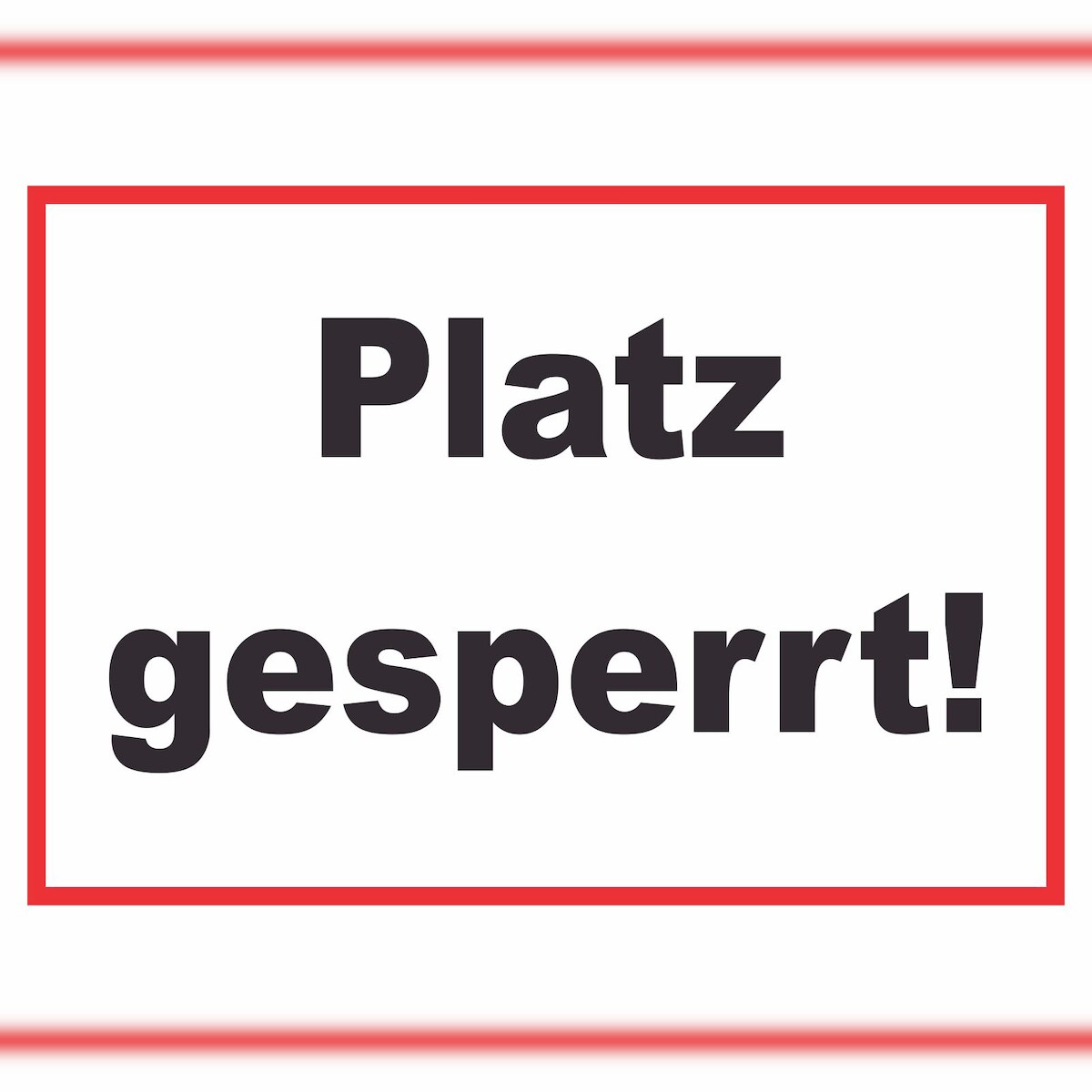 HB-Druck Platz Gesperrt Schild Sportverein A6 Rückseite selbstklebend Image