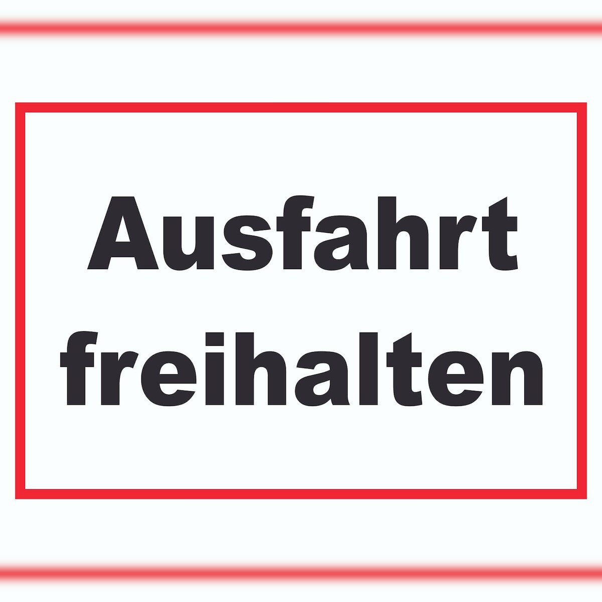 HB-Druck Ausfahrt freihalten Schild schwarz-weiß-rot A1 Rückseite selbstklebend Image