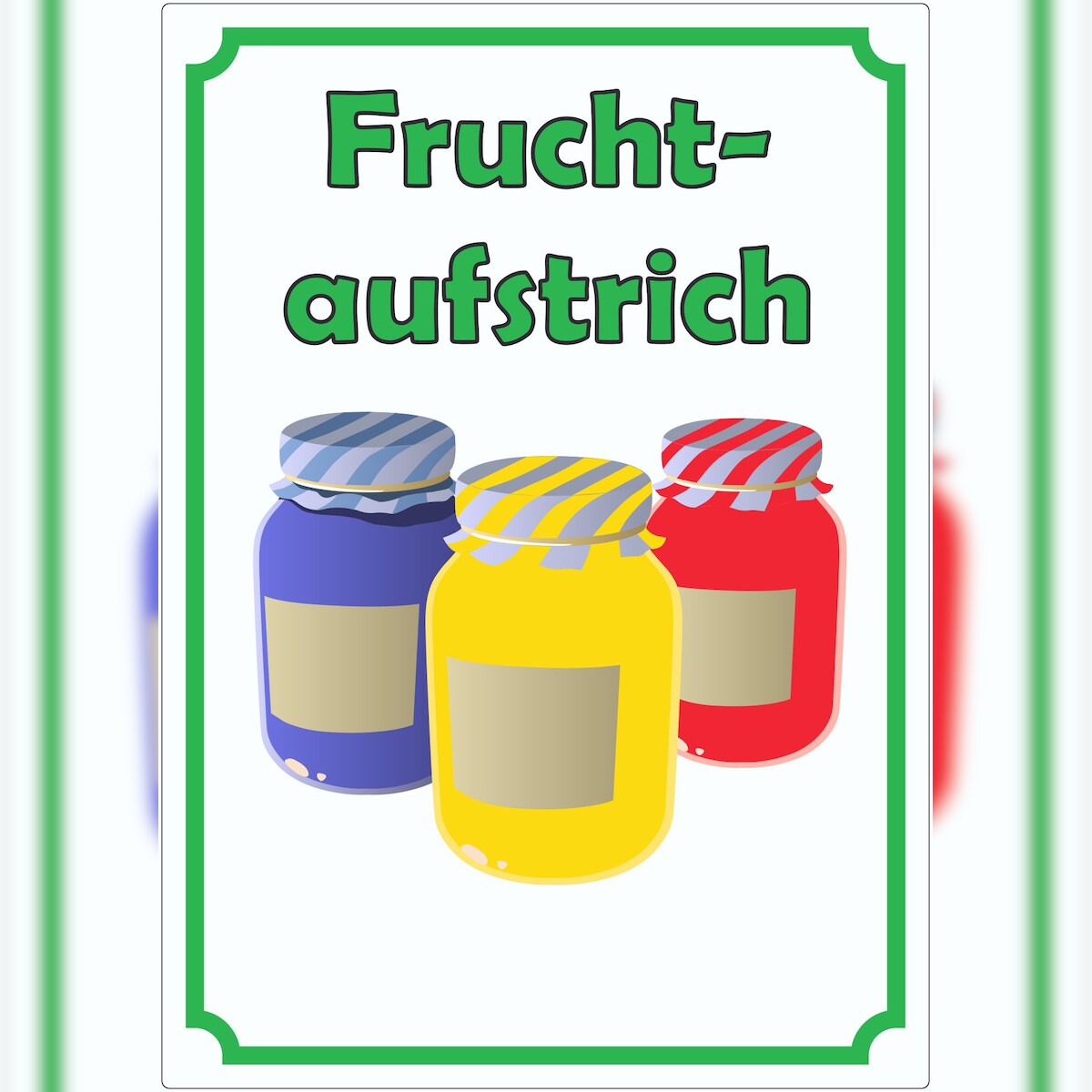 HB-Druck Fruchtaufstrich Marmelade Aufkleber Hochkant A5 (148x210mm) Image