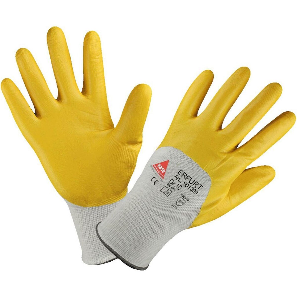 Hase Erfurt Nitrilhandschuhe gelb Gr. 8 Image