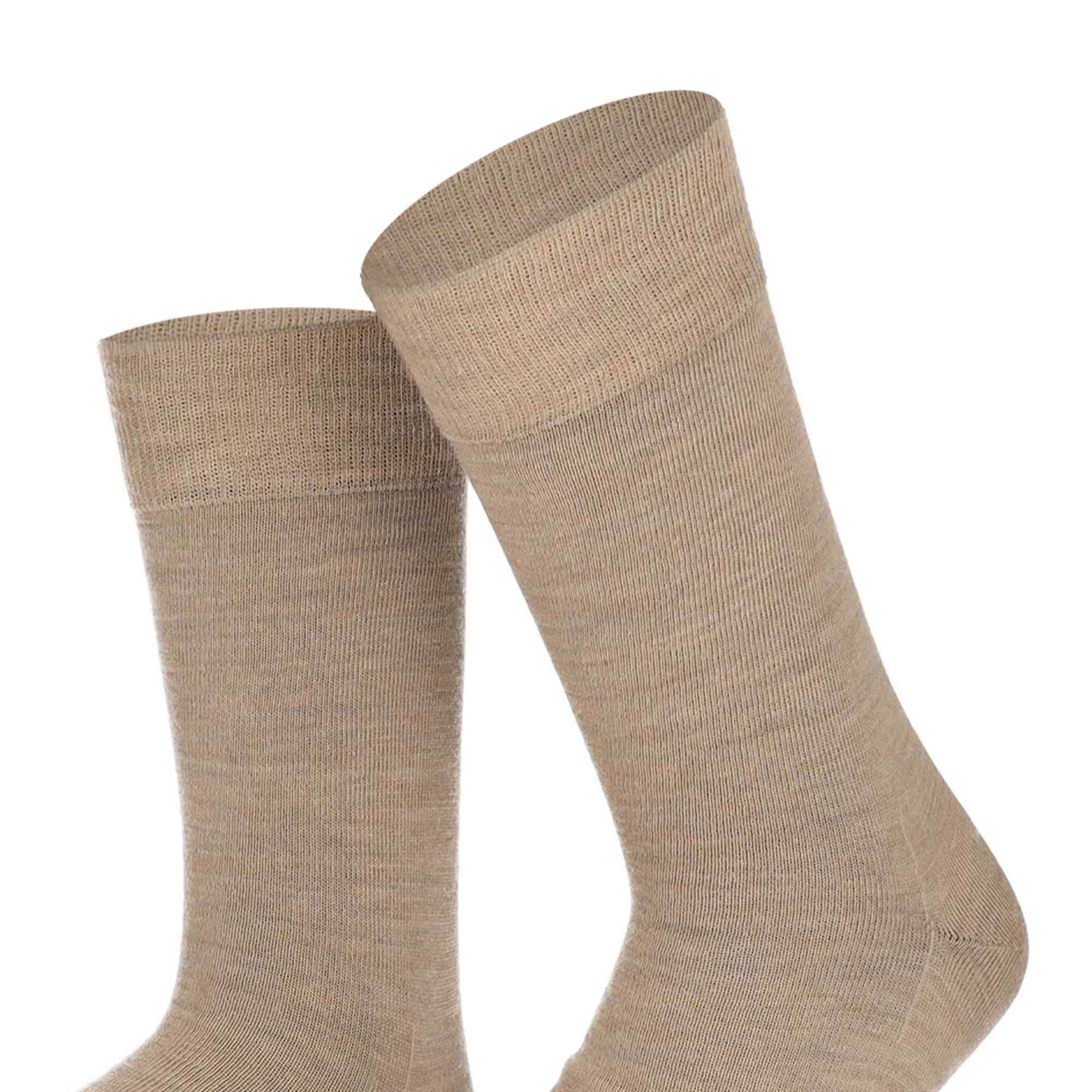 Socken KUNERT "Socke Wool Care", Herren, Gr. 47-50, grau (beige, meliert 8320), Obermaterial: 98% Schurwolle WV. 2% Elasthan EL., Socken Socken
