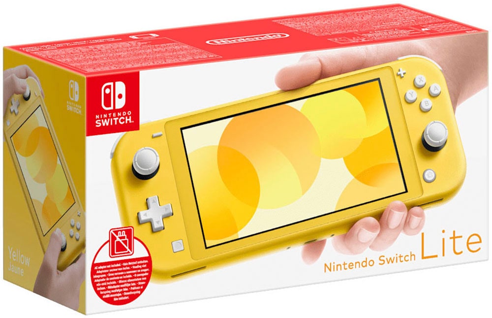NINTENDO SWITCH Spielekonsole "Lite (ohne Netzteil)", gelb, B:20,8cm H:9,11cm T:1,39cm, Spielekonsolen