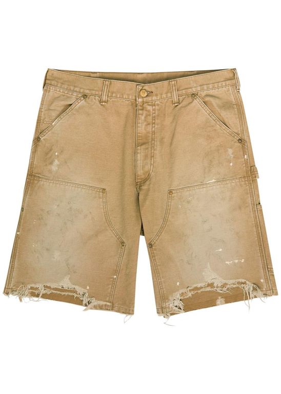 Distressed Canvas Shorts - Natural - SAINT Mxxxxxx Shorts