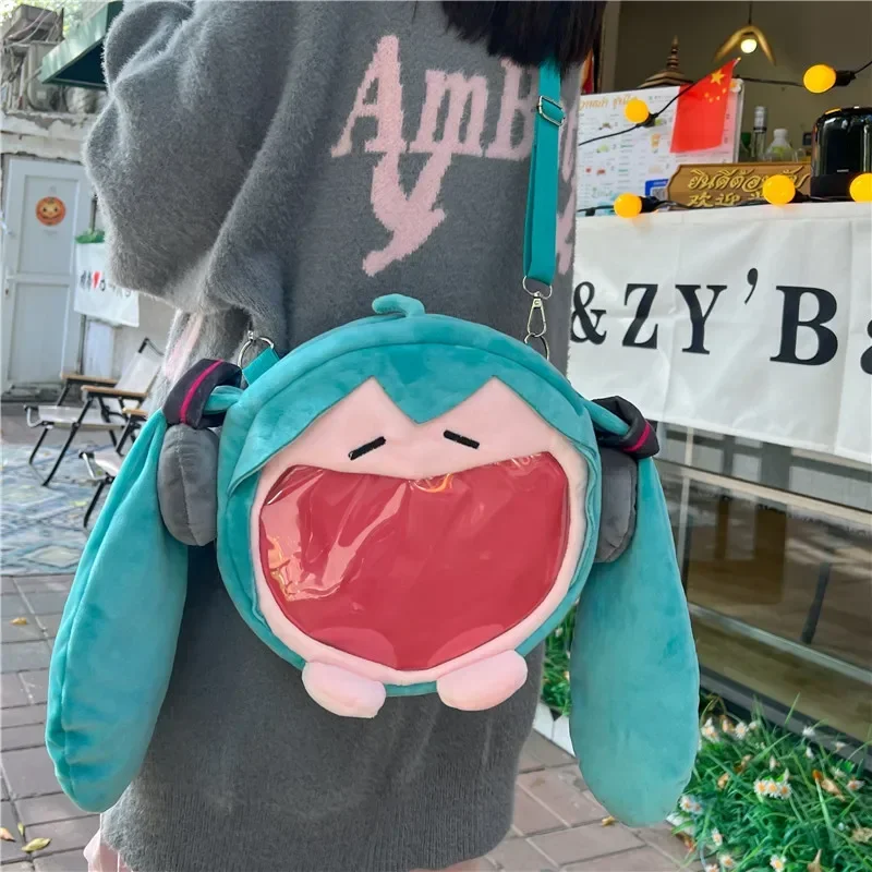 ! ! !Hatsune Miku Borsa a tracolla Zaino carino in peluche anime, cartone animato, kawaii, borsa per studenti, confezione regalo, giocattoli