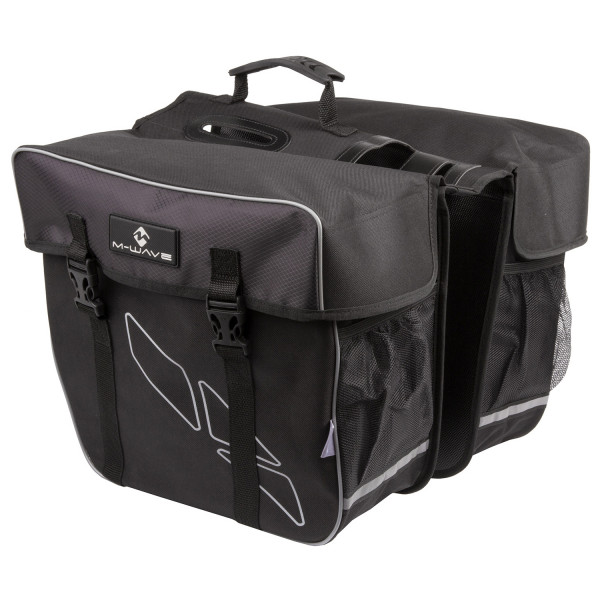 M-Wave - Amsterdam Double - Gepäckträgertasche Gr 30 l grau/schwarz