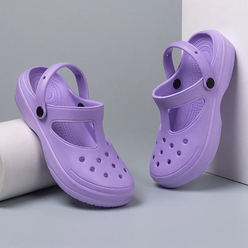 Sommer Bequeme Clogs Hausschuhe für Frauen Leichte Anti Slip Strand Sandalen Frau Mode Weiß EVA Wasserdichte Garten Schuhe Image