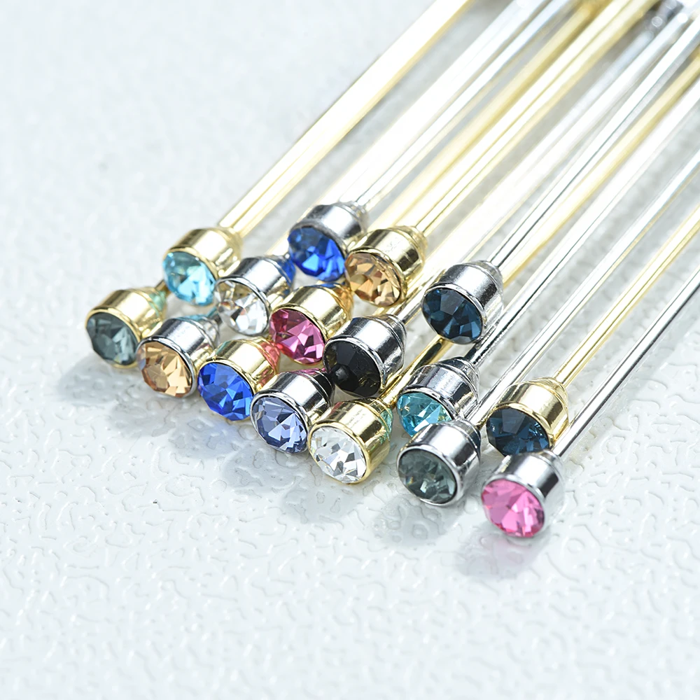 ICEYY Anstecknadel mit tschechischem Kristall für Herren, Hemdkragen, Bräutigam, formelle Herren-Kragenstange, Krawattennadel für Hochzeit, Geschäft, Vatertag Image