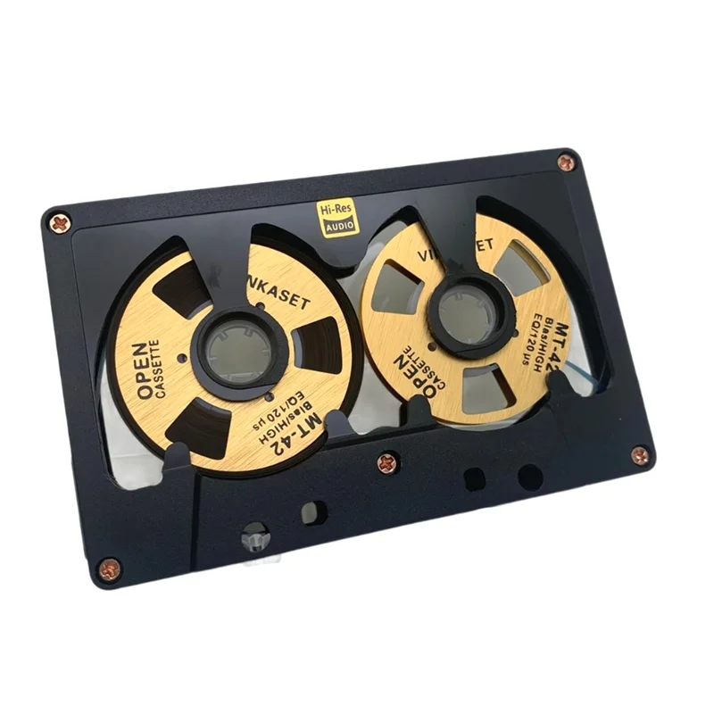 ABGI-Blank Tape 50 Minuten Audio-Rolle zum Rollen, Kassette, doppelseitige Metallrolle, hohles Gehäuse, selbstgemacht Image