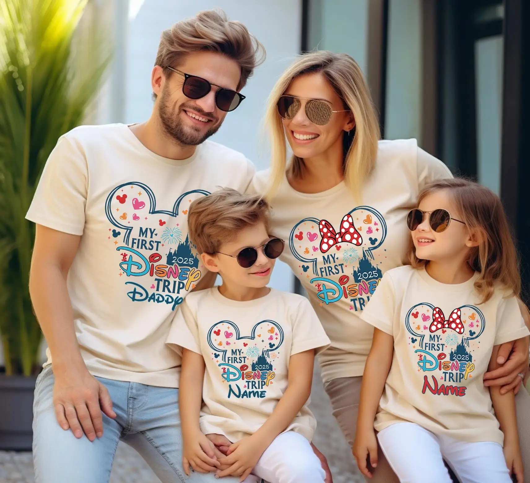 2026 Sommer-Shirt „Mein erster Aufenthalt bei Disney“, Disney-Familien-Matching-Shirt „Erster Aufenthalt bei Disney“, Disney-Kinder-Shirt Y2k Casual