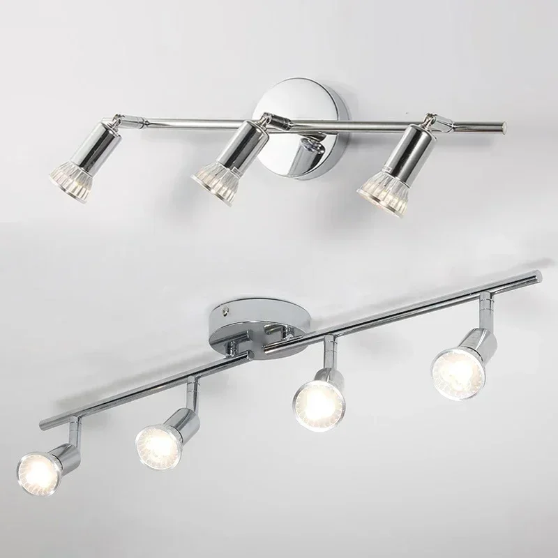 Moderne Deckenleuchte, verstellbar, drehbar, Deckenleuchte, GU10, LED-Birne, Bar-Lampe, Wandleuchten, Wohnzimmer, Schrank, Schlafzimmer, Lampe Image
