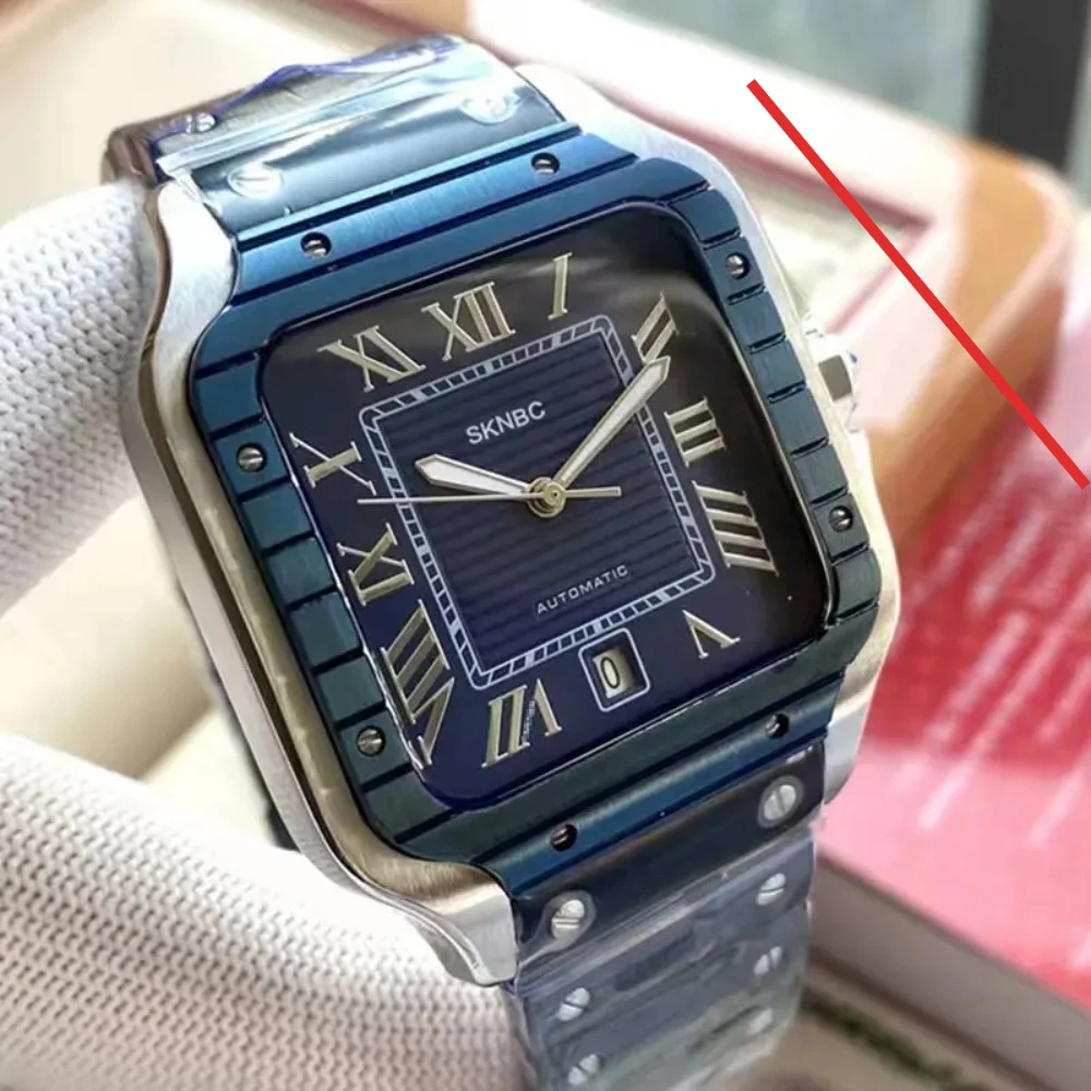 2026 Neue Top-Marke Quadratische Originaluhren für Herren Luxus Japan-Uhrwerk Automatische Mechanische Uhr Business Sport AAAA Uhr Image