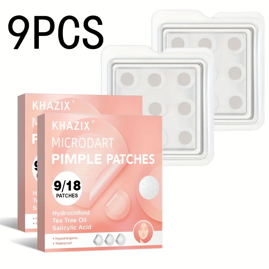 Weiße, transparente Punkte, hochpräzise Mikronadeln (≤0,3 mm), 9 Stück Pflegepflaster, bequem und unsichtbar Image