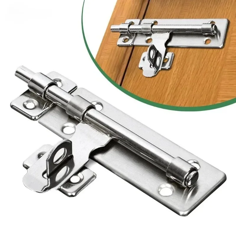 4-Zoll-Hardware-Türschloss aus Edelstahl, Zylinderschloss, Vorhängeschloss, Schloss-Set, gebürstet, zum Verriegeln von Türen, Fenstern, Schubladen, Schränken Image