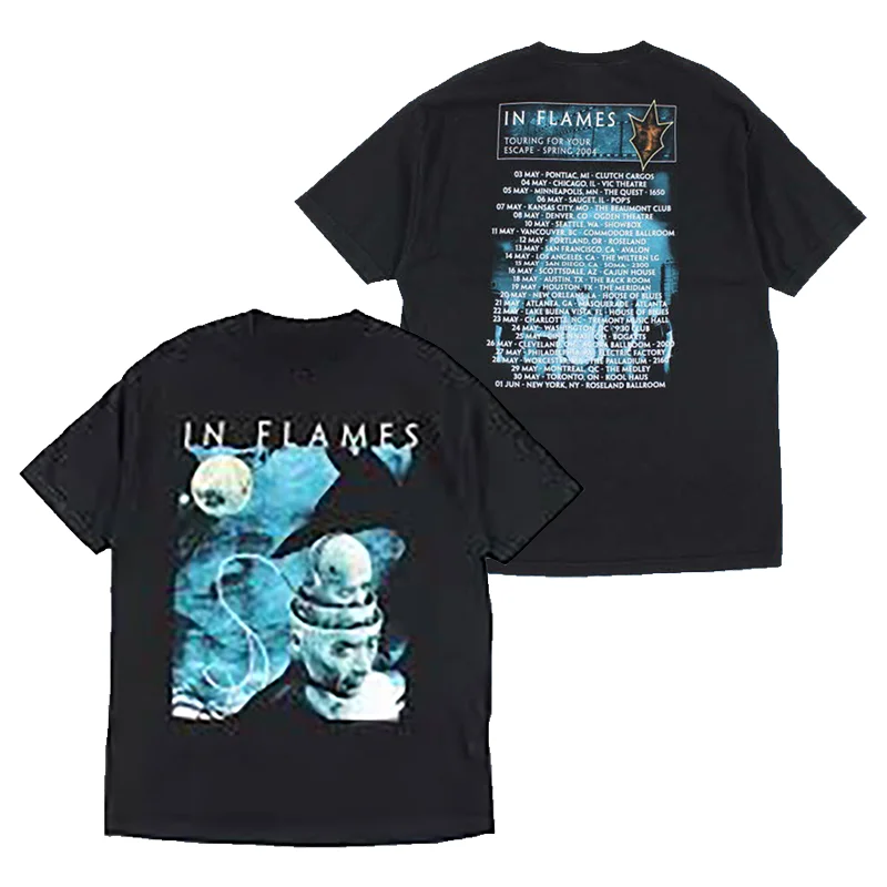 In Flames, ein schwedisches Metal-Freizeit-T-Shirt der Luxusmarke für Männer und Frauen, Top 2026, neues Band-Logo, Rock Image
