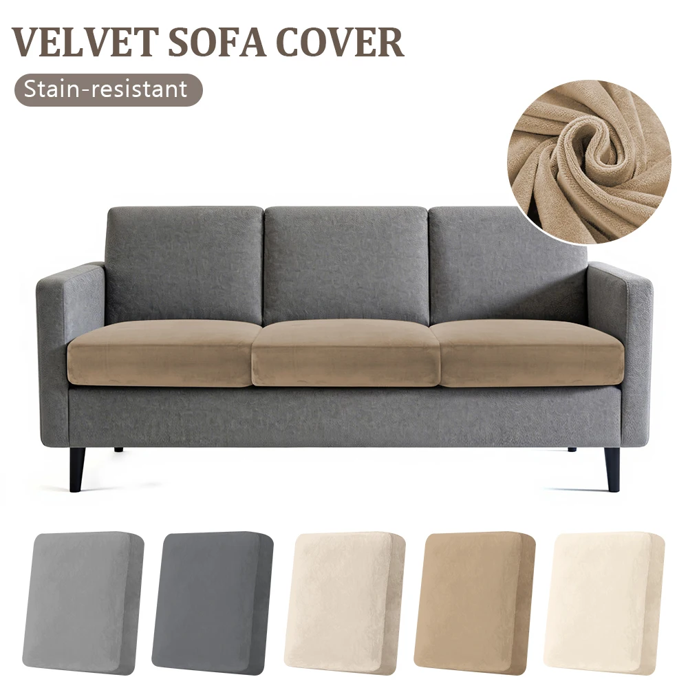 Samt-Sofabezug Weicher Kissenbezug Dicker Weicher Stretch-Sofabezug Waschbarer Sofaüberwurf für Wohnzimmer Schlafzimmer Hotel