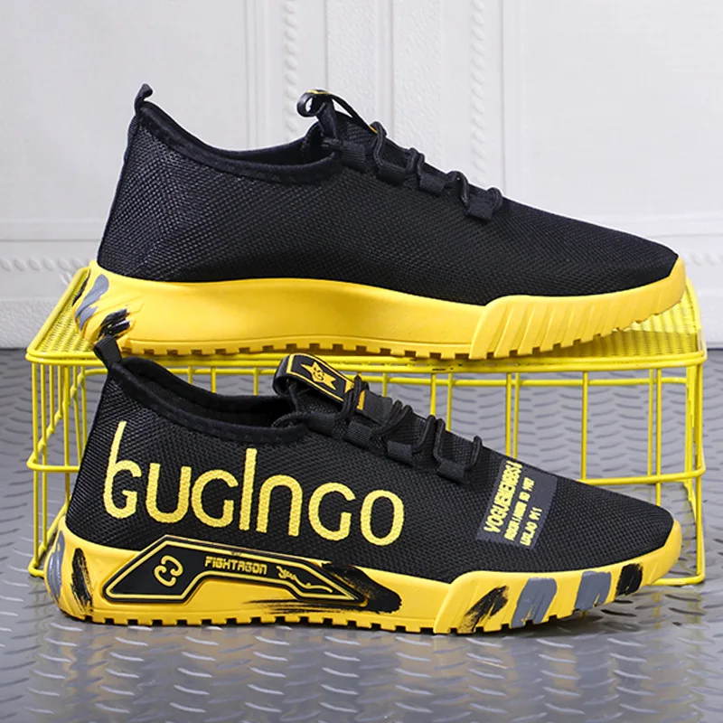 2025, vulkanisierte Herrenschuhe, atmungsaktiv, leicht, Turnschuhe, Outdoor-Mesh, schwarze Schuhe, sportliches Joggen, Tenis-Wanderschuhe, Herren