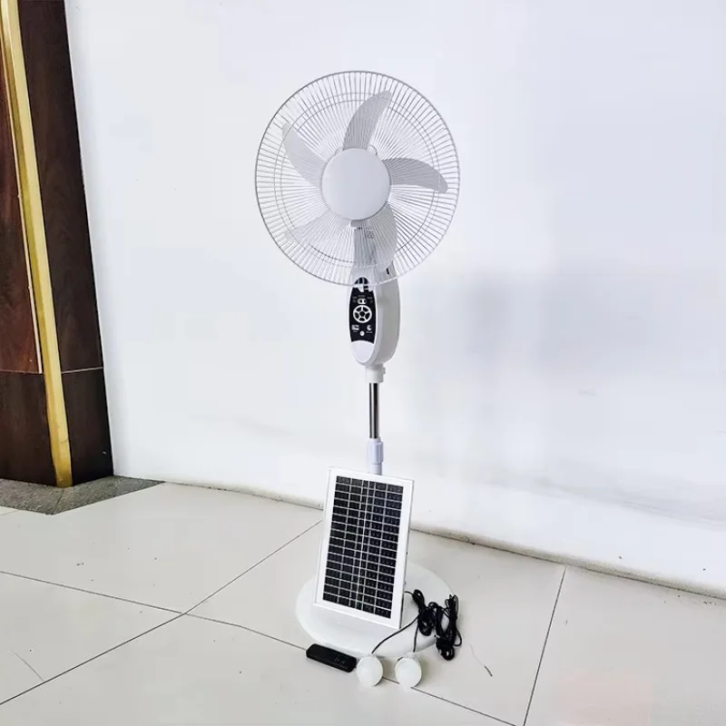 Haushalts-Lithiumbatterie 25 W, hochwertiger 16-Zoll-elektrischer vertikaler Ventilator AC/DC und Solar Image