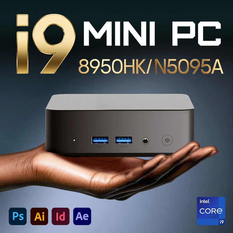 Mini PC Intel Core i9 8950HK / Intel N5095, Windows 11 Pro, 16 Go de RAM, SSD 1 To, PC Gamer, double WIFI 6, BT5.2, 4K HD, mini PC de jeu de bureau