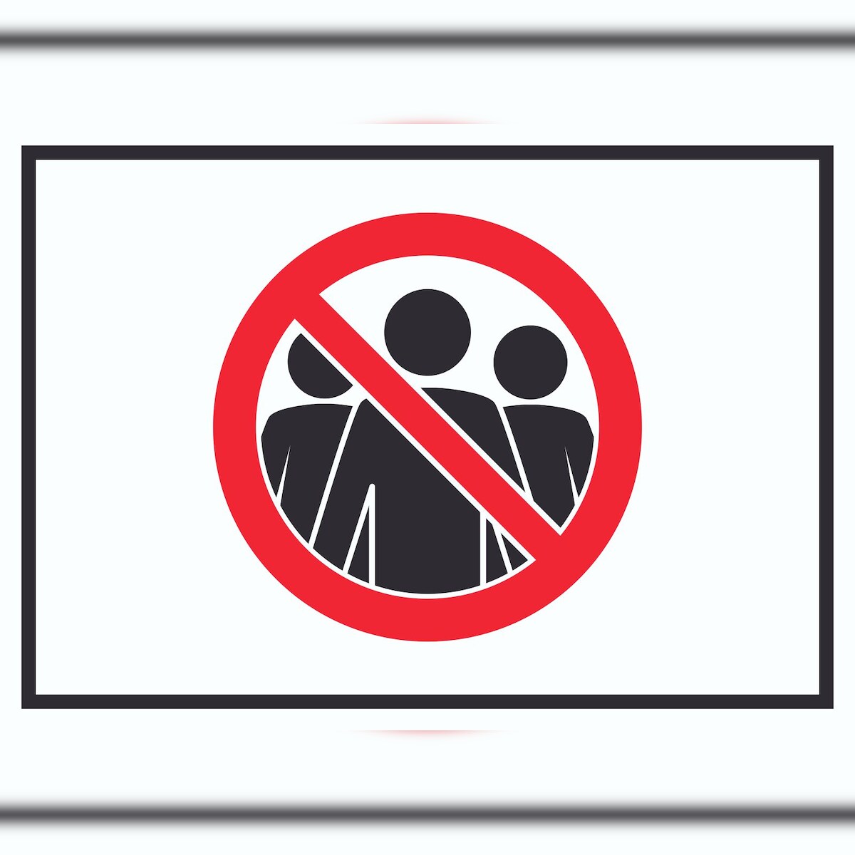 HB-Druck Menschenansammlung vermeiden Symbol Schild A3 Rückseite selbstklebend Image