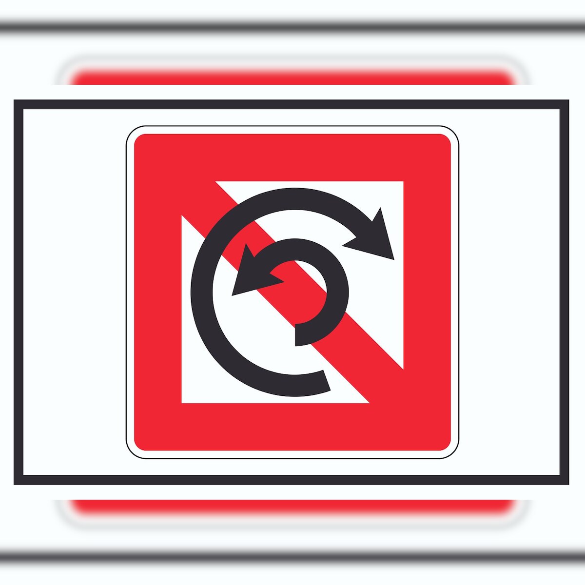 HB-Druck Wenden verboten Symbol Wendeverbot A1 Rückseite selbstklebend Image