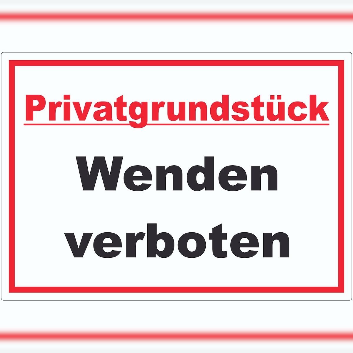 HB-Druck Privatgrundstück Wenden verboten Text Aufkleber A9 (37x52mm) Image