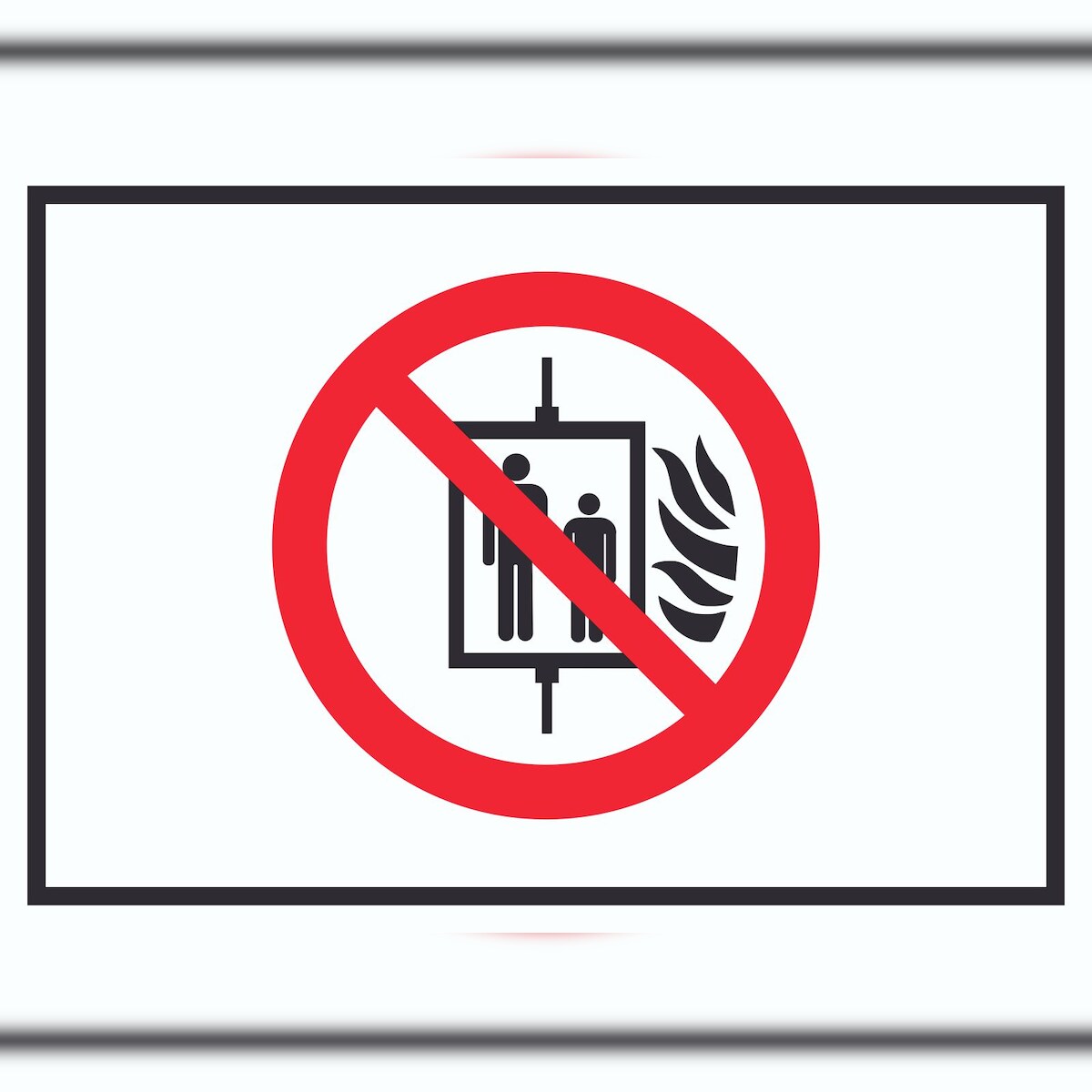 HB-Druck Aufzug im Brandfall nicht benutzen Symbol Schild A0 (841x1189mm) Image