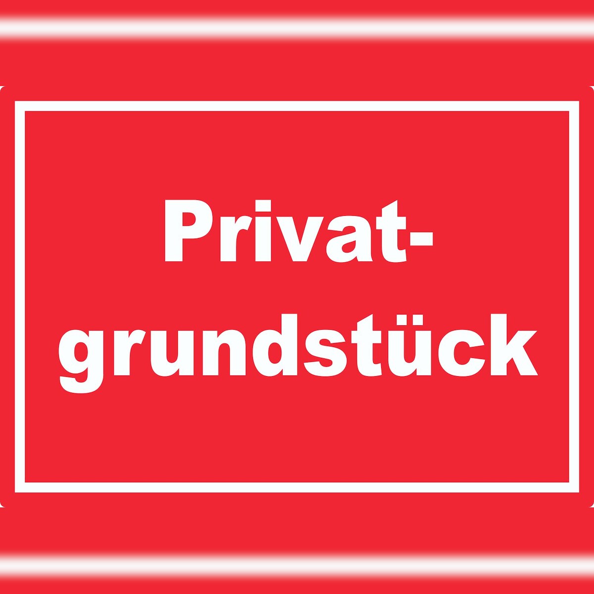 HB-Druck Privatgrundstück Schild weiß-rot A2 (420x594mm) Image