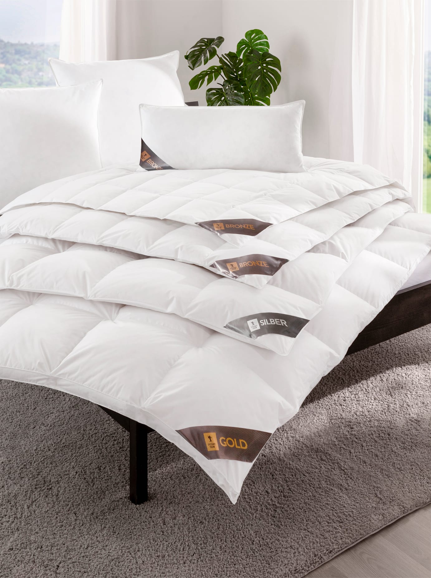 Daunenbettdecke SPESSARTTRAUM Gr. 3, weiß, B:155cm L:220cm, 100% Baumwolle, Bettdecken Image