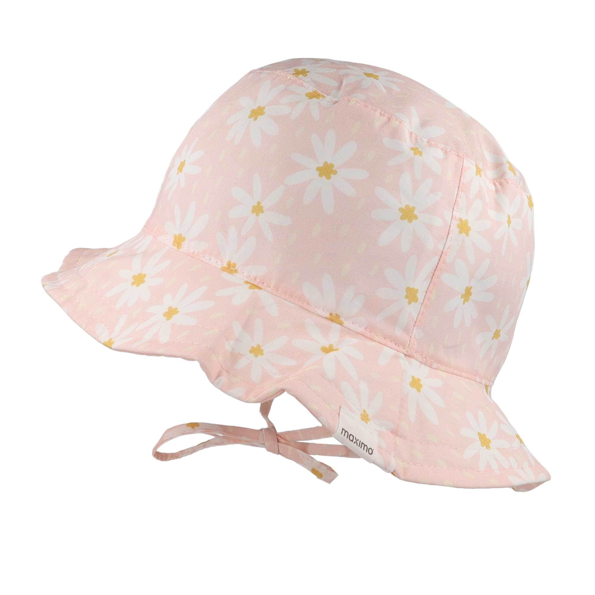 Sonnenhut MAXIMO, Mädchen, Gr. 51, blassrosa, gänseblümchen, Web, Obermaterial: 100% Baumwolle, Hüte, rosa, Gänseblümchen-Motiv, Bindeband, Webstoff, Mädchen Image