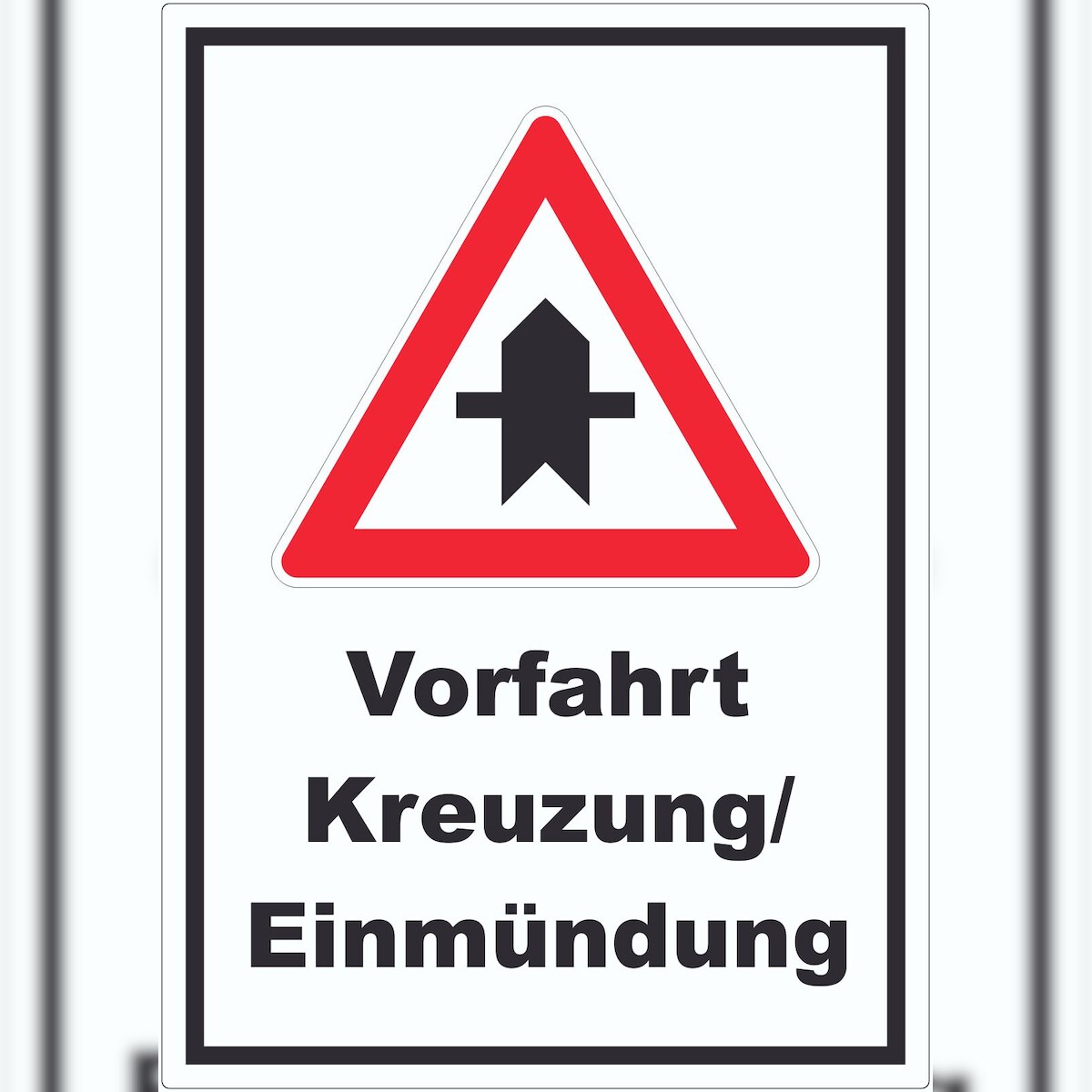 HB-Druck Vorfahrt nächste Kreuzung/Einmündung Aufkleber A2 (420x594mm) Image