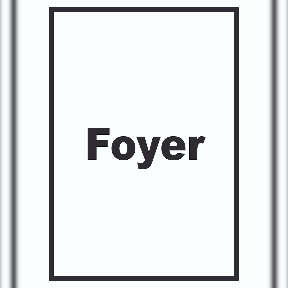 HB-Druck Foyer Schild mit Text Eingangshalle Empfangshalle hochkant A3 (297x420mm) Image