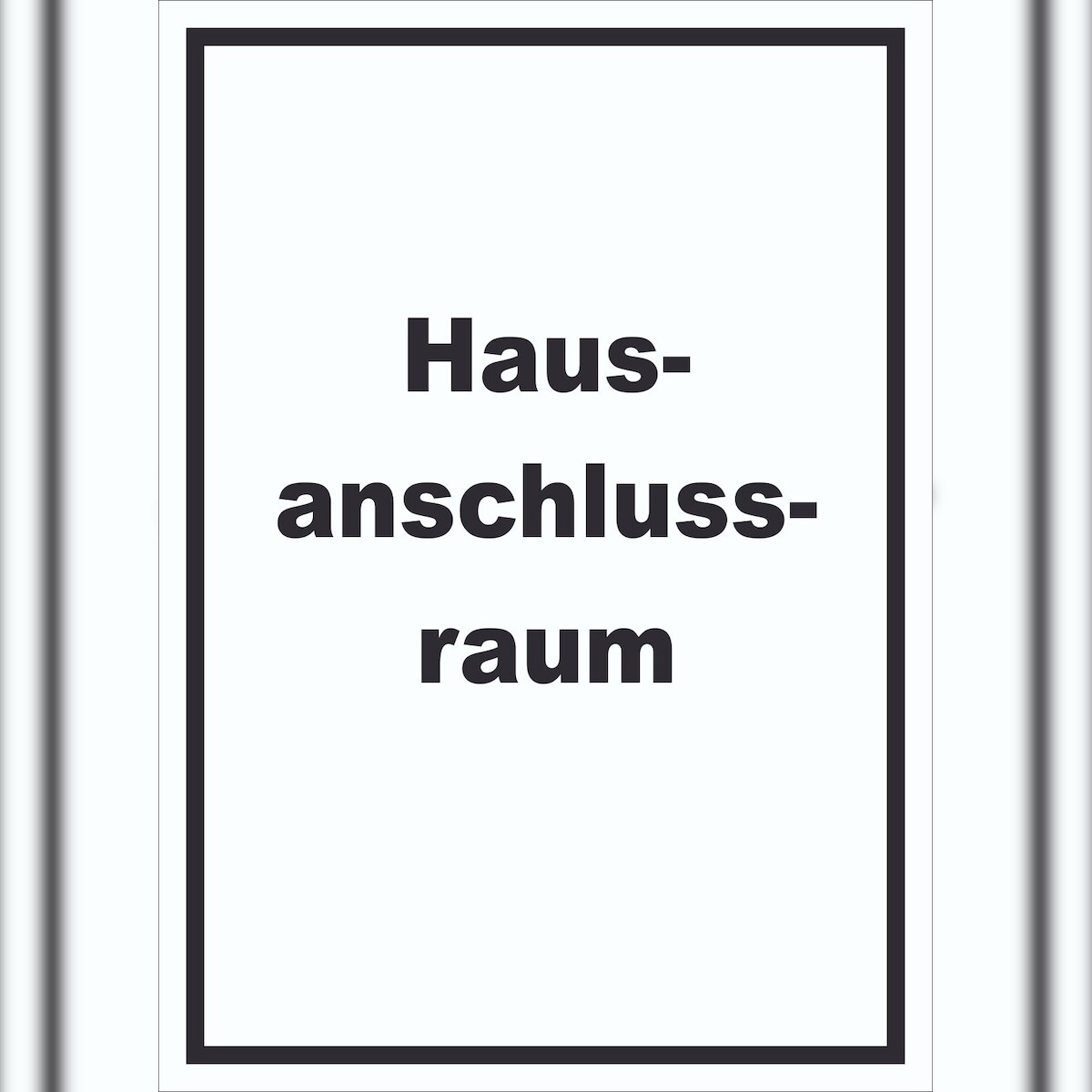 HB-Druck Hausanschlussraum Schild mit Text HAR hochkant A0 (841x1189mm) Image