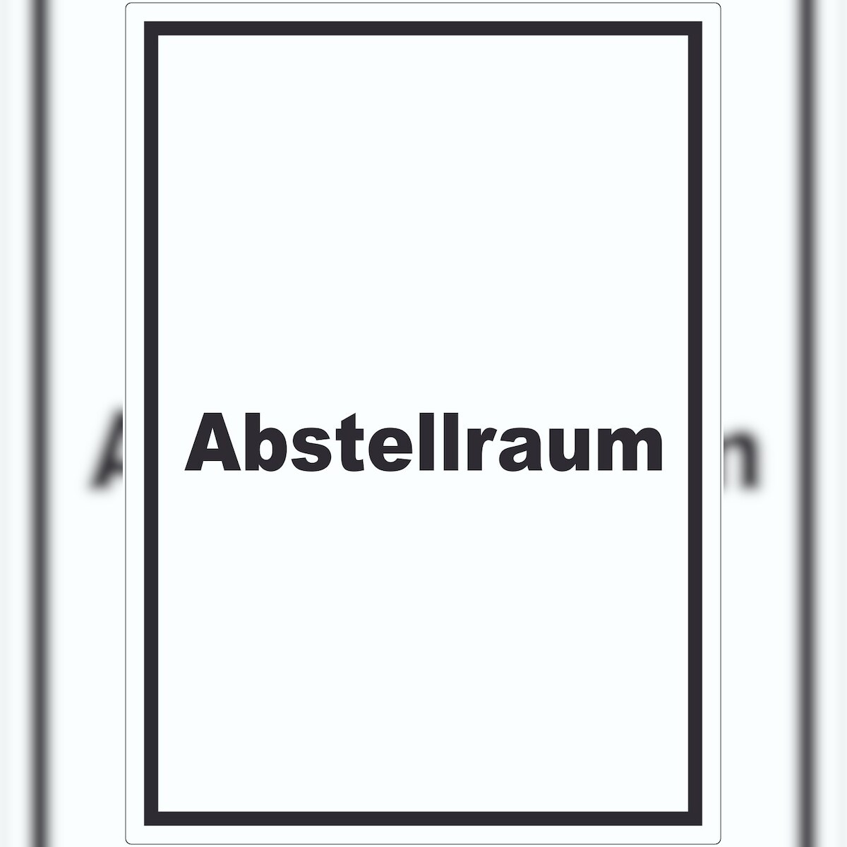 HB-Druck Abstellraum Aufkleber mit Text Lager hochkant A3 (297x420mm) Image