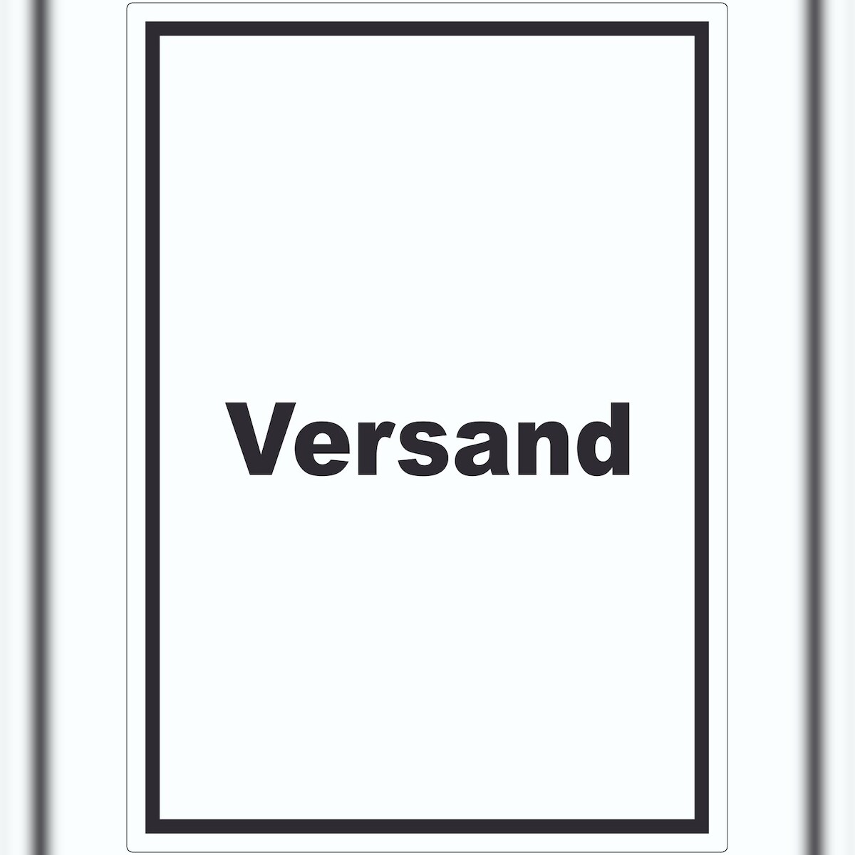 HB-Druck Versand Aufkleber mit Text Lieferung shipping hochkant A2 (420x594mm)