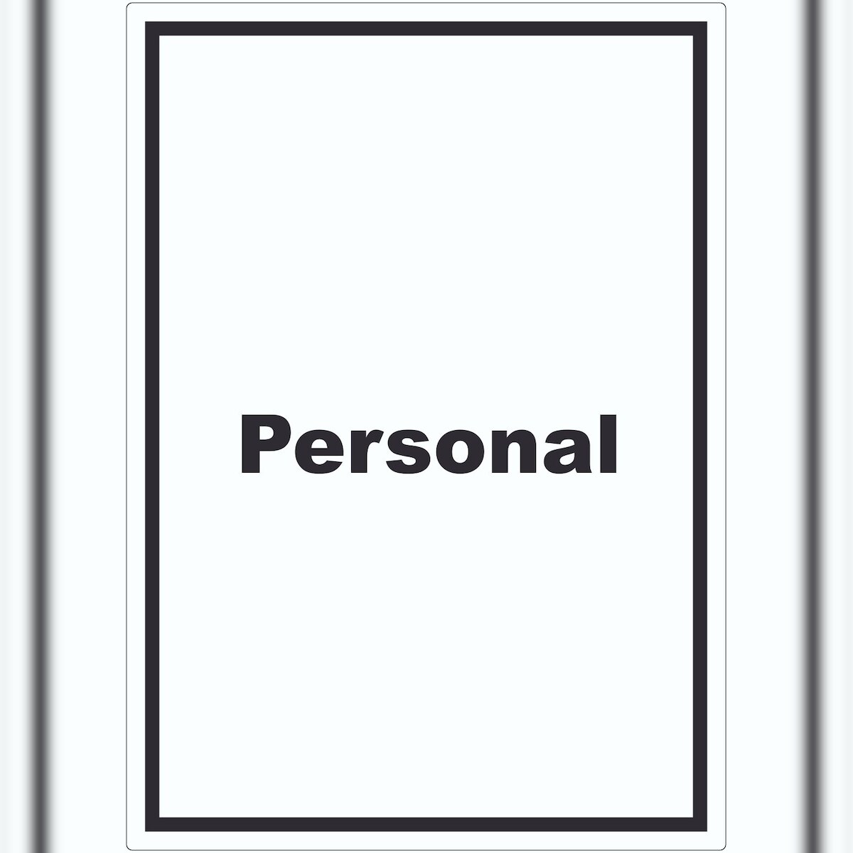 HB-Druck Personal Aufkleber mit Text hochkant A6 (105x148mm) Image