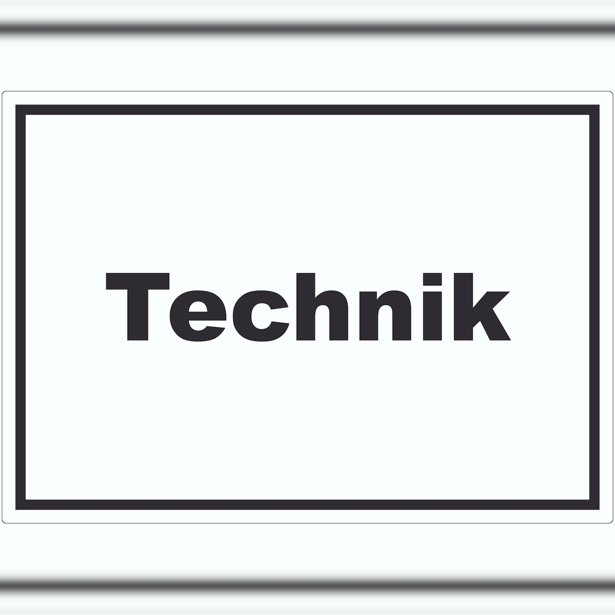 HB-Druck Technik Aufkleber mit Text Hauswirtschaftsraum waagerecht A4 (210x297mm) Image