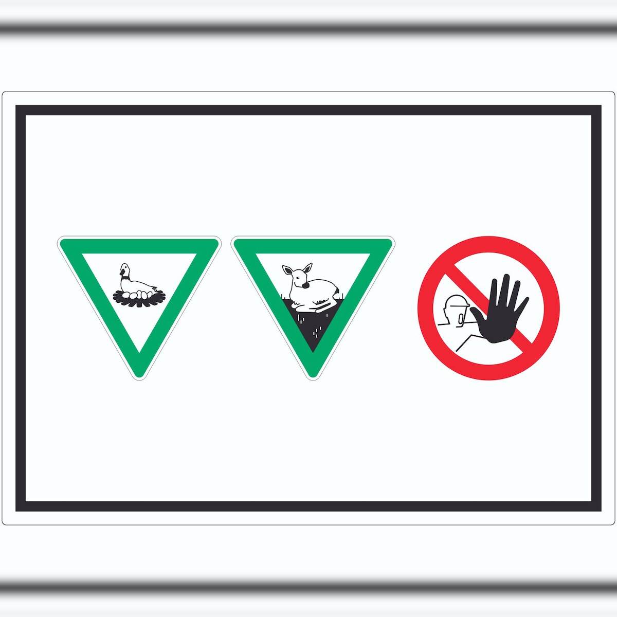 HB-Druck Brut- und Setzzeit Betreten verboten Symbol Aufkleber A2 (420x594mm) Image