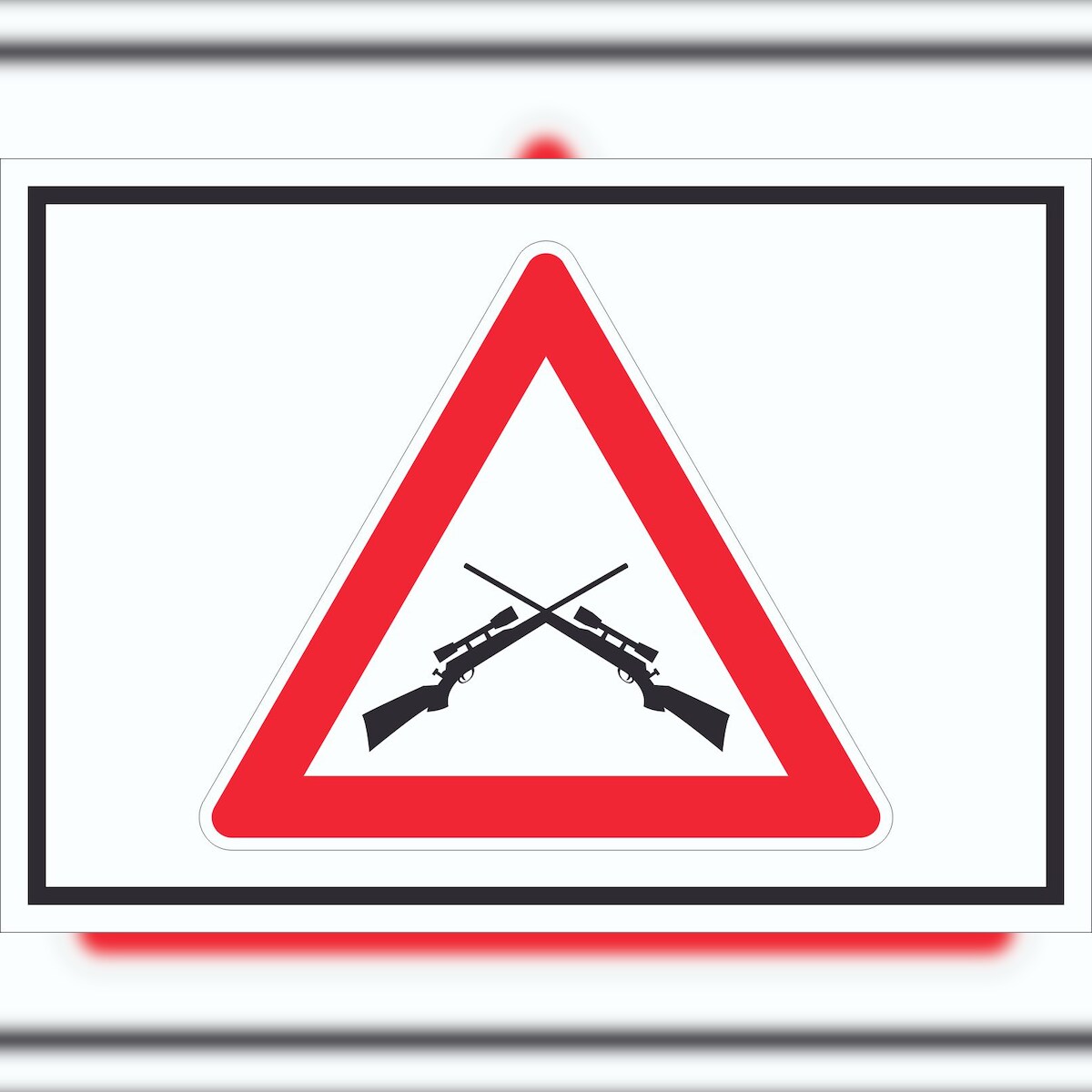 HB-Druck Achtung Schusswaffengebrauch Schild Symbol A6 (105x148mm) Image