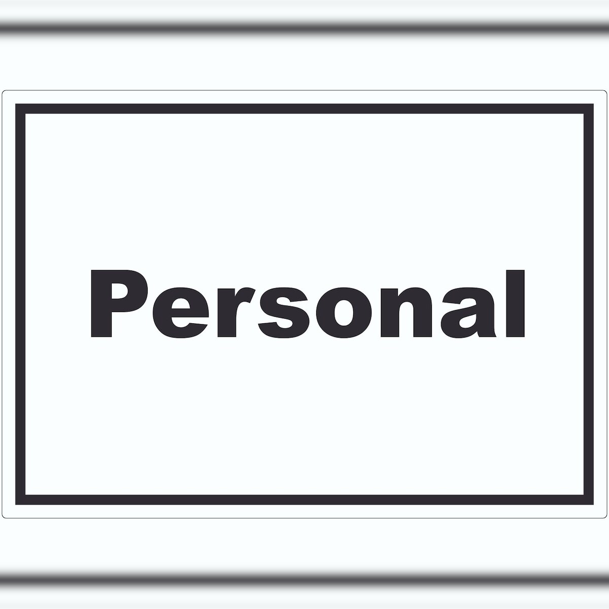 HB-Druck Personal Aufkleber mit Text waagerecht A5 (148x210mm) Image