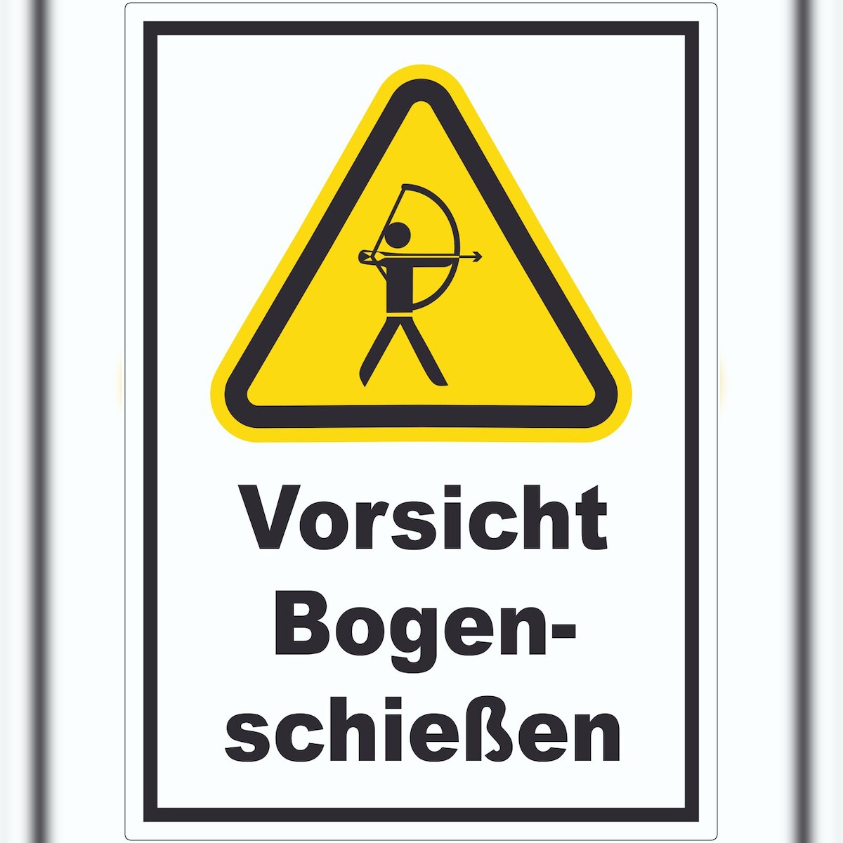 HB-Druck Vorsicht Bogenschießen Aufkleber A9 (37x52mm) Image