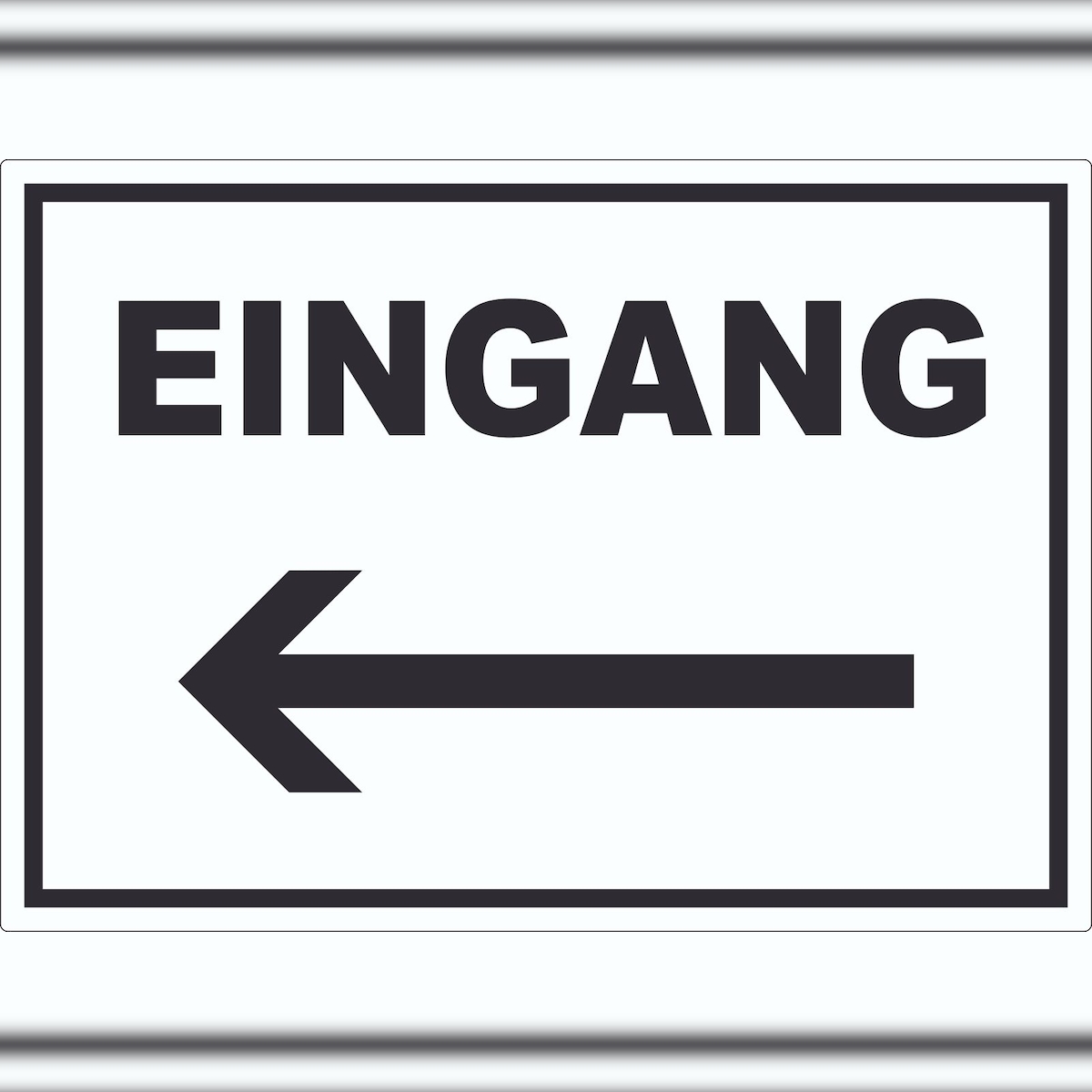 HB-Druck Eingang Aufkleber mit Pfeil nach links A0 (841x1189mm) Image