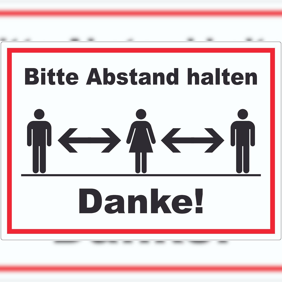 HB-Druck Bitte 1,5m Abstand halten Aufkleber A0 (841x1189mm) Image